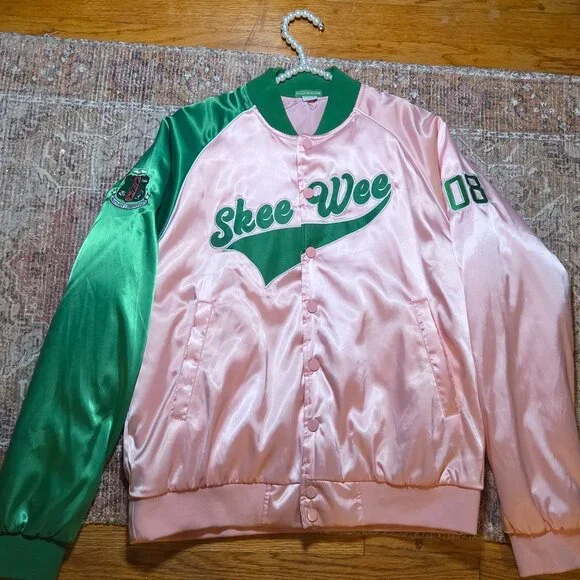 Ivy Storehouse Skee Wee Satin Bomber Jacket M - Picture 2 of 3